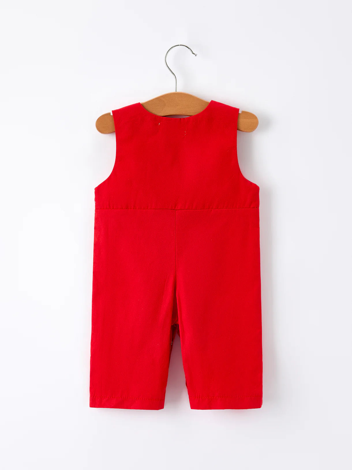 Christmas Gingerbread Embroidery Red Baby Boy Romper