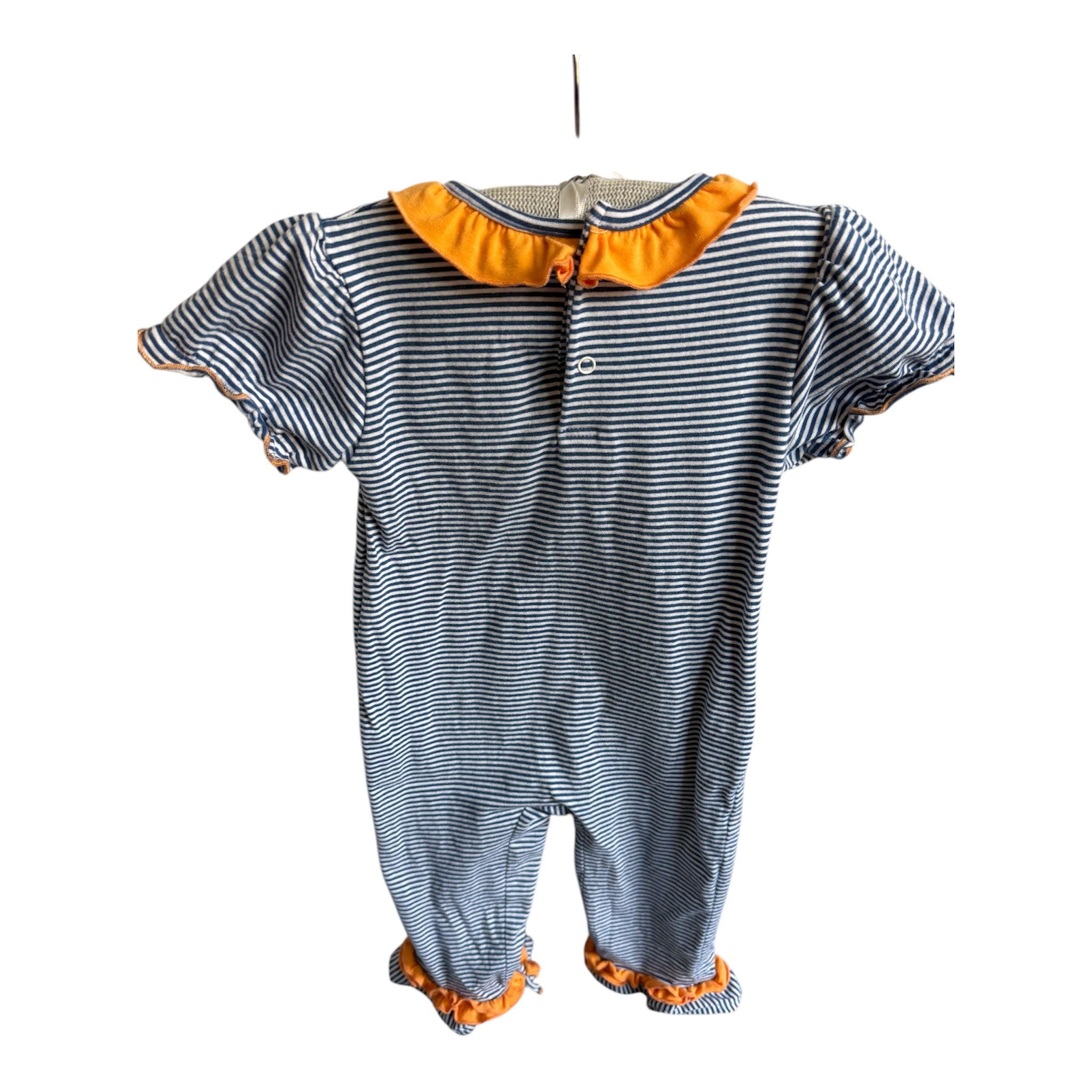 Pumpkin Applique Girls Romper
