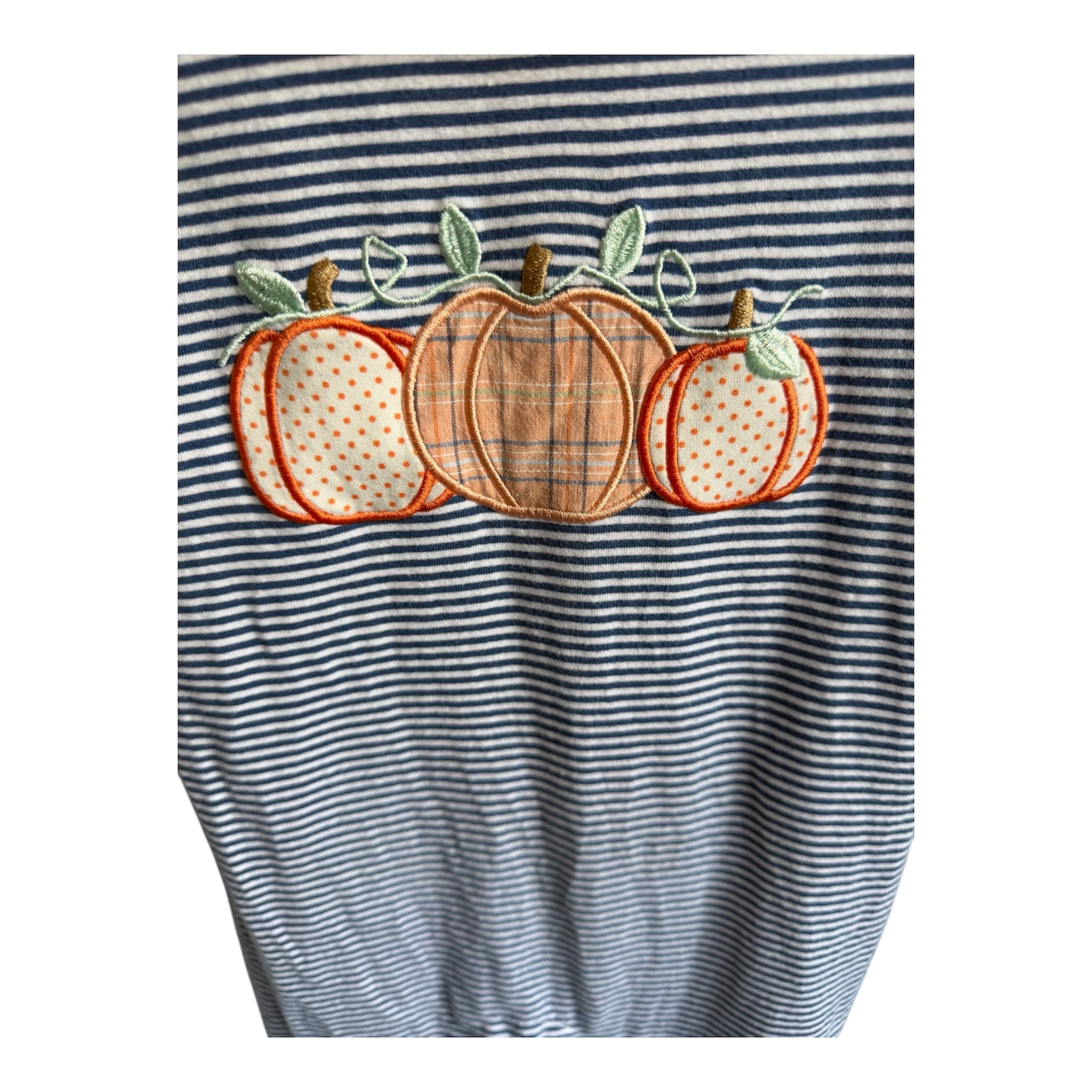 Pumpkin Applique Girls Romper