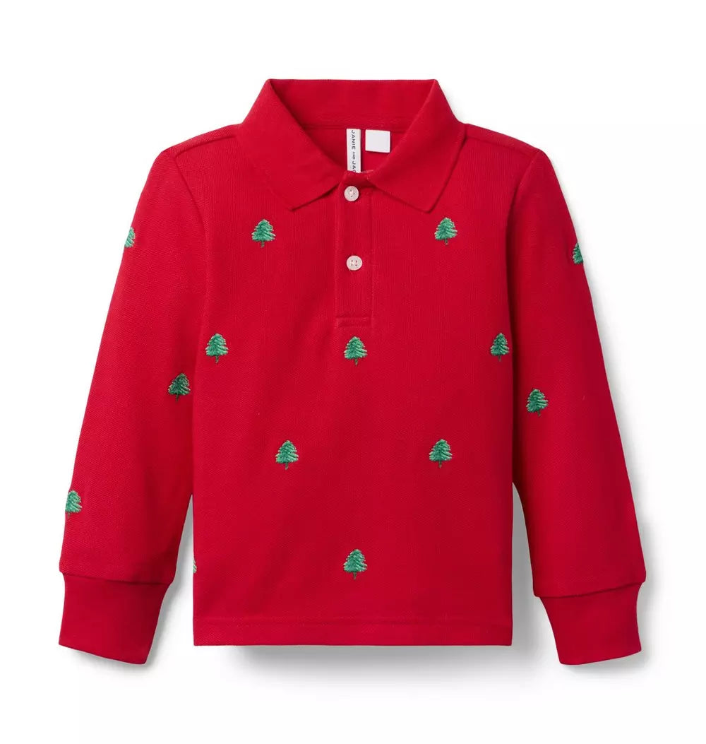 Embroidered Tree Polo