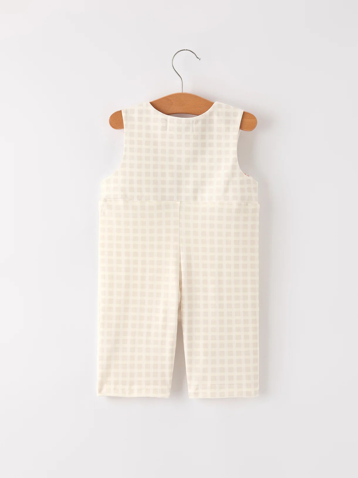 Fall Thanksgiving Apricot Plaid Turkey Embroidery Smocking Boys Romper