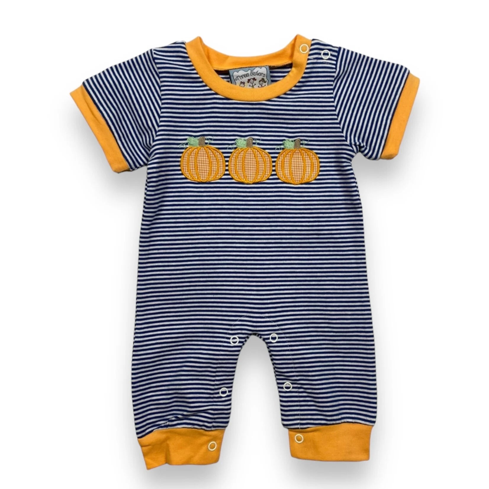 Pumpkin Applique Boy Romper