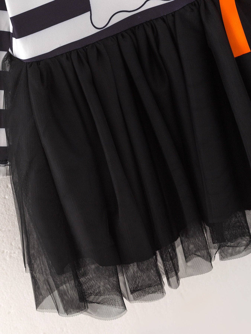 Fall Halloween Baby Girls Tutu Skirt Long Sleeve Stripe Dress