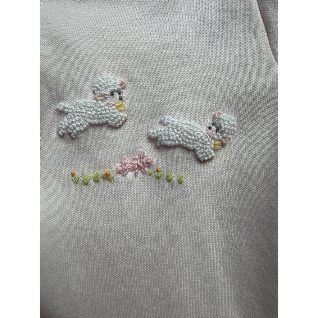 Light Pink Embroidered Lamb Preemie Gown
