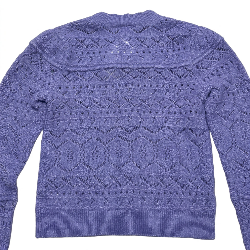 Nordstrom Girls’ Purple Pointelle Sweater