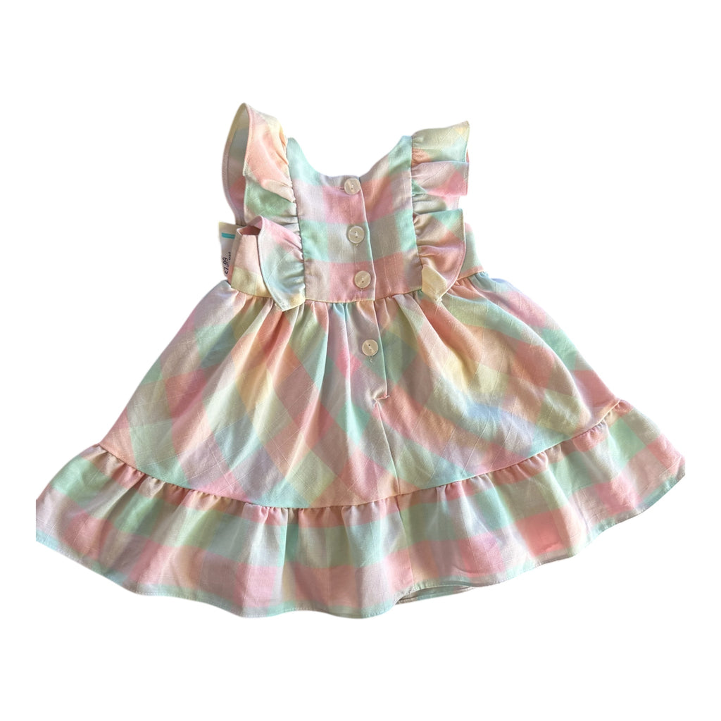 Toddler Girls Plaid Pastel Twirl Dress