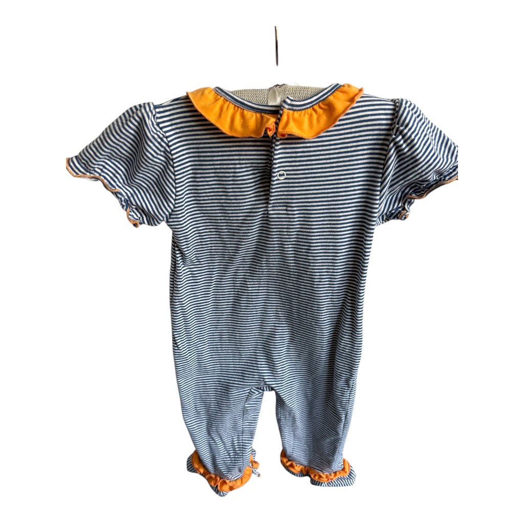 Pumpkin Applique Girls Romper