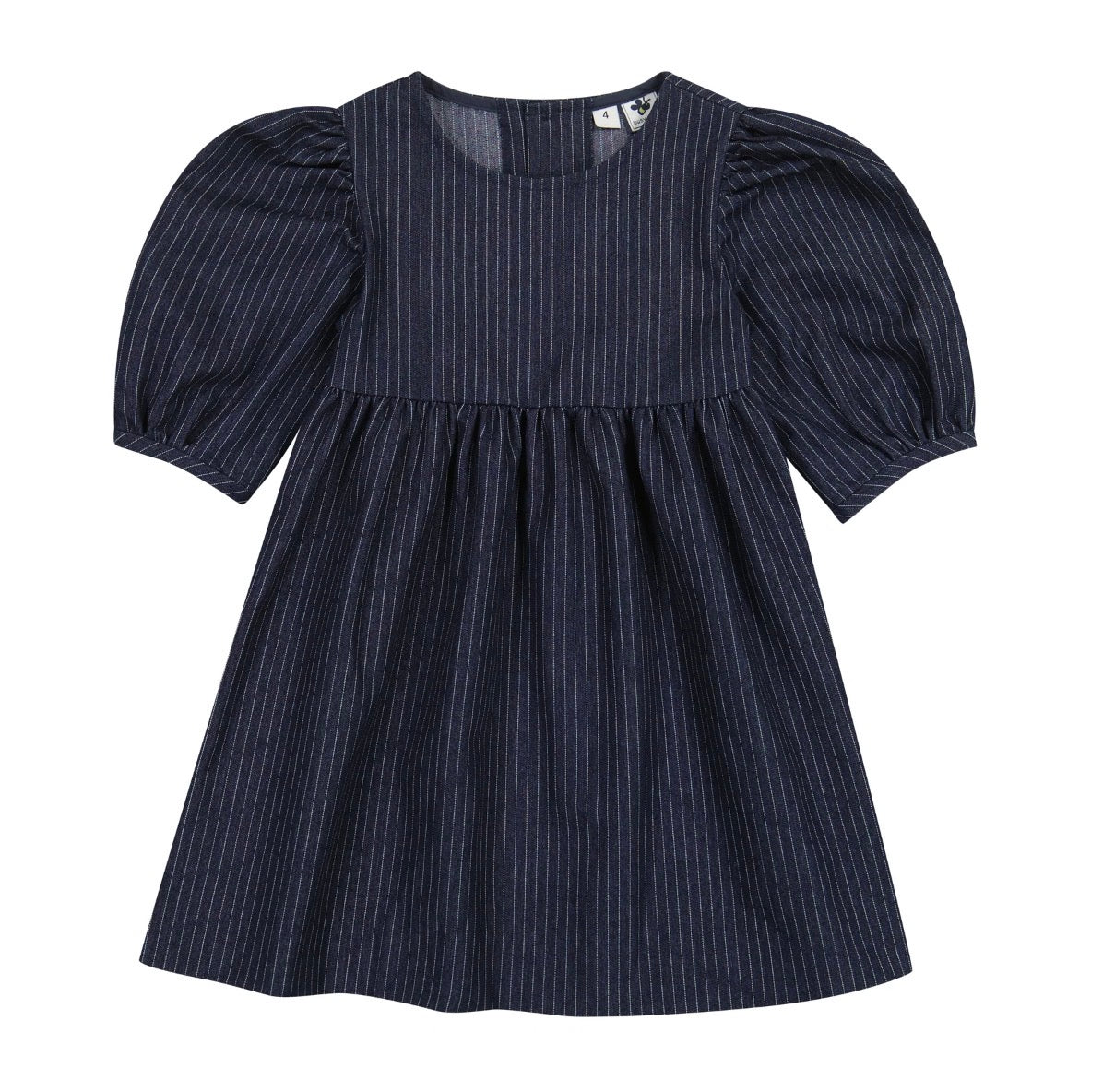 Nellie Girls Dress Denim Stripe 4