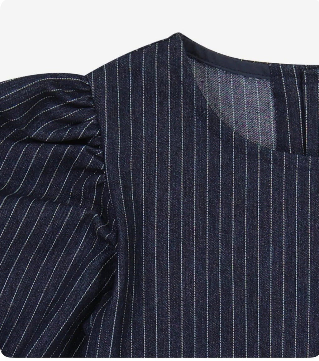 Toddler Girl Denim Striped Dress