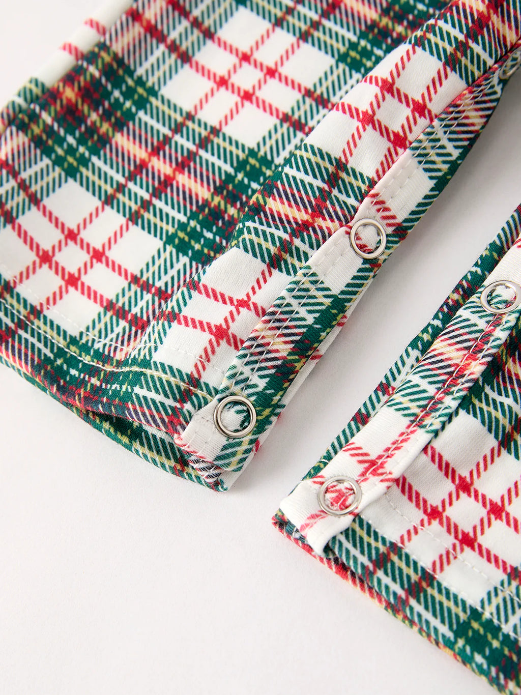 Christmas Jonjon Plaid Smocking Embroidered Boys Romper