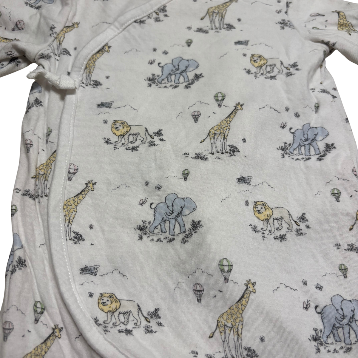 Baby Safari Toile Wrap One-Piece