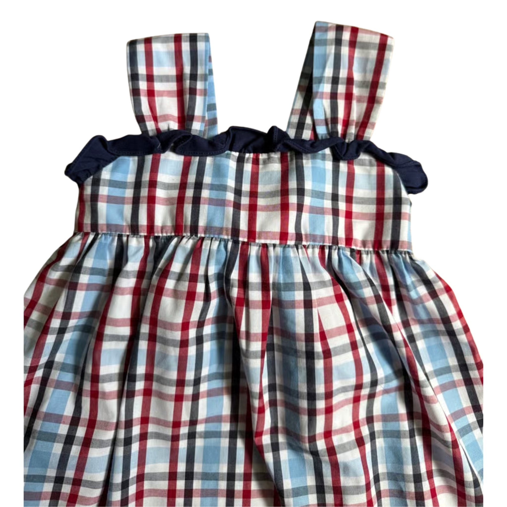 Toddler Girl Red, White & Blue Tie Back Dress