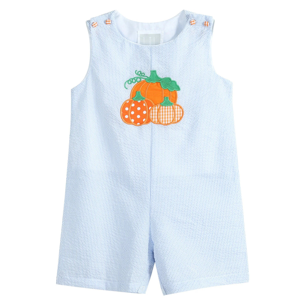 Baby Boy's Seersucker Pumpkin Romper