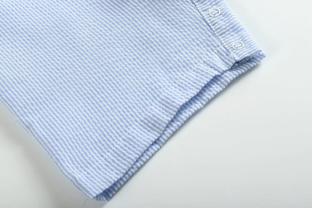 Baby Boy's Seersucker Pumpkin Romper