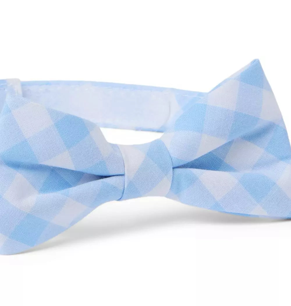 Toddler Boy Blue Gingham Bowtie