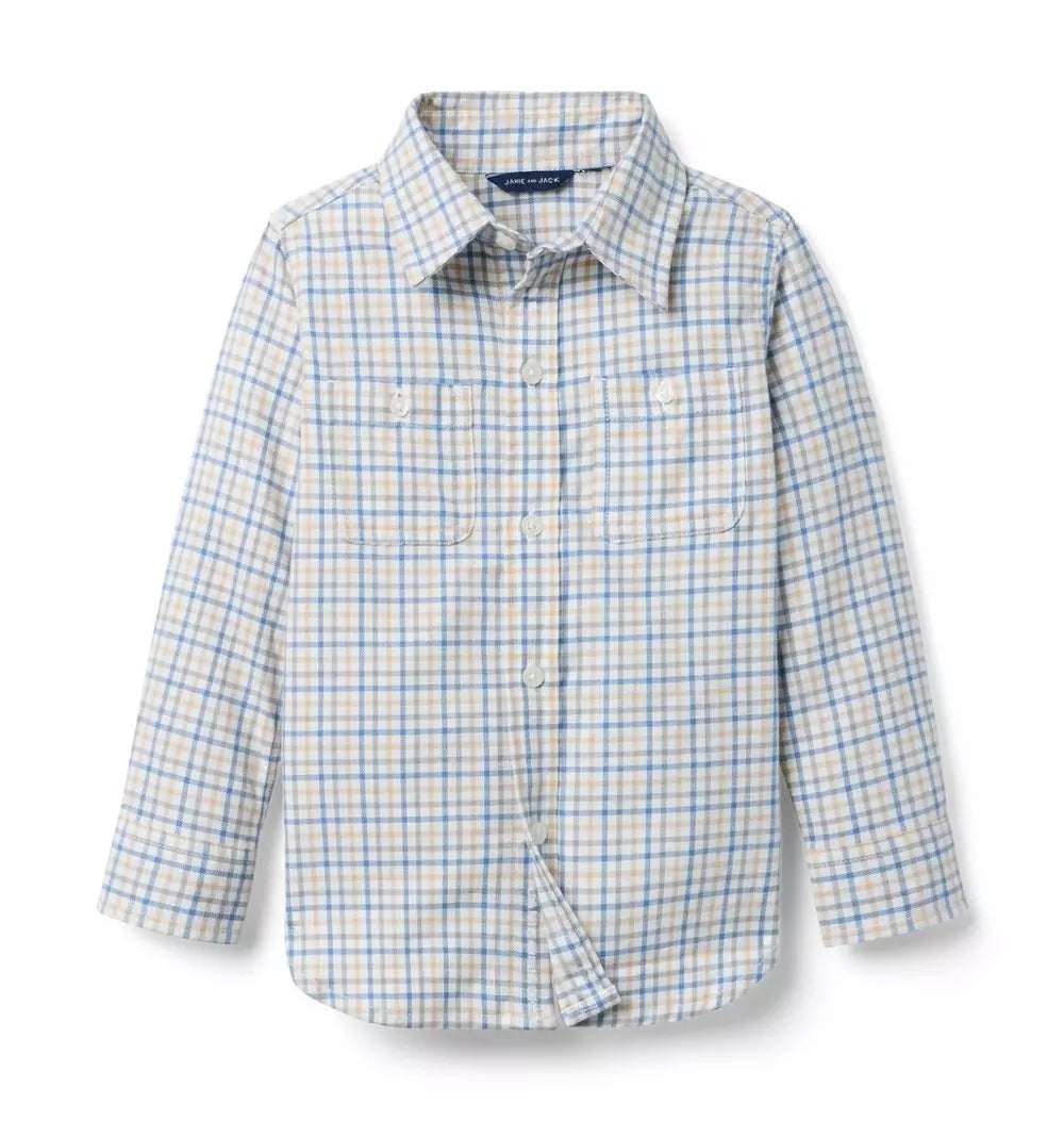 Toddler Boys Plaid Flannel Button Down Shirt