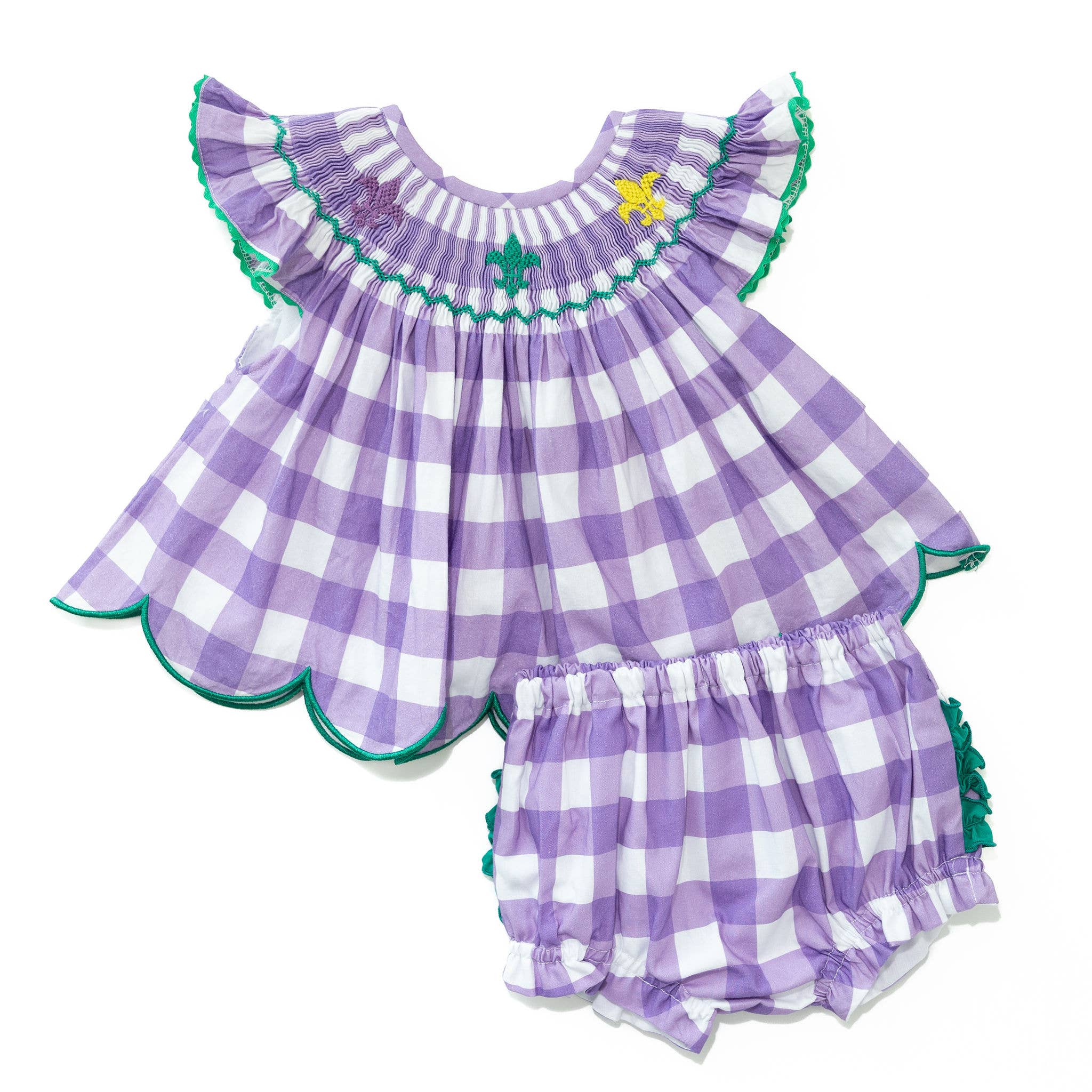 Girls Mardi Gras Diaper Set