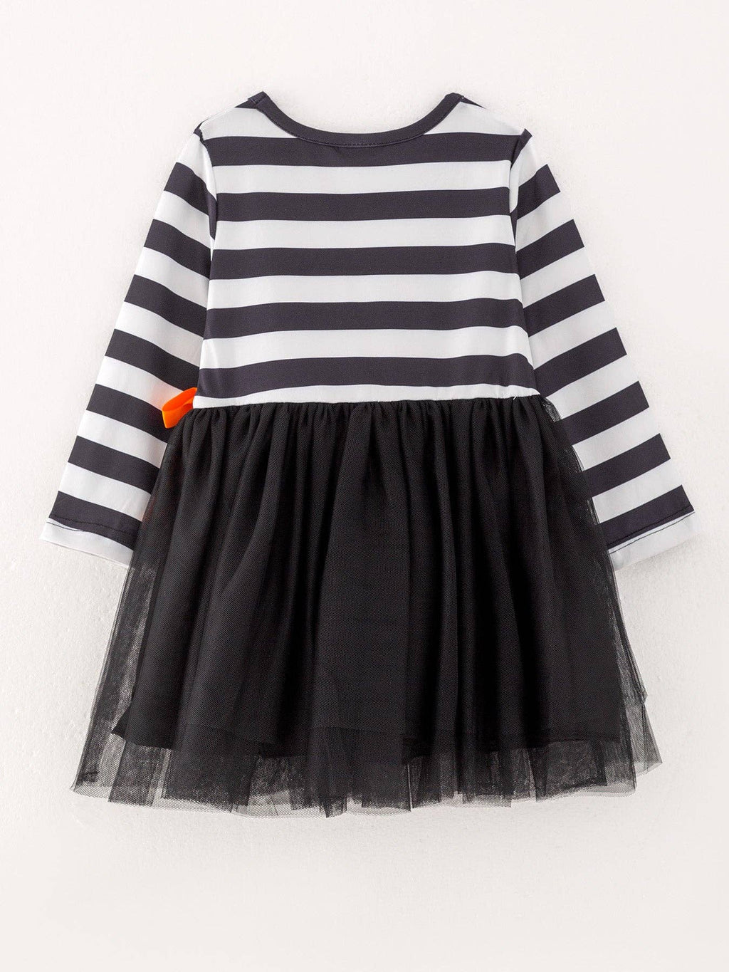 Fall Halloween Baby Girls Tutu Skirt Long Sleeve Stripe Dress